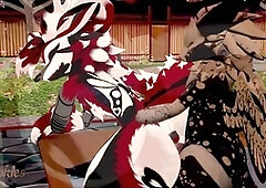 Furry animation, furry sex, gay riding