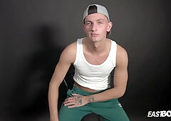 Oiling And Jerking Off Huge Dick Stud