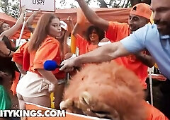 REALITY KINGS - College Gals Sky Wonderland & Katerina Deville Are Massive Football Fans & Weenie Lovers