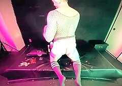 Gay naked, going knuckle deep, loose hole
