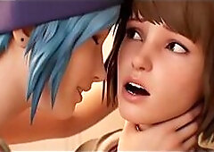 Videogame lesbo giving a kiss yuri beauties solely LiS