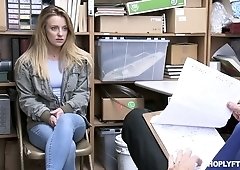 Yummy chick Kate Kenzi is punished in the back room