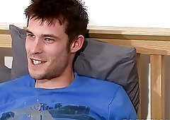 British amateur Myles Andrews jerks off after interview