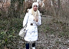 Kiara Lord Sucks Big Cock in Public Nudity Pickup