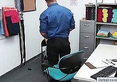 Officer strips and fucks teen shoplifter
