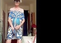 crossdressing with sunglasses or mask