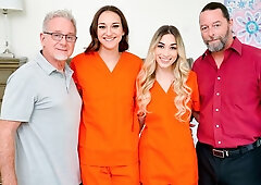 Gorgeous babes Andi Rose and Delilah Day are getting penetrated