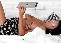 18 innocent sex - frolic dark haired takes half-naked images