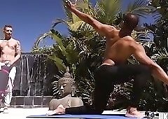 Hot gay interracial sex and cumshot