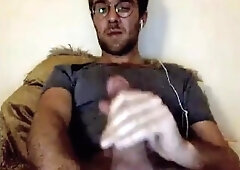 Stunning French Str8 Man Shoots All Over Himself 214