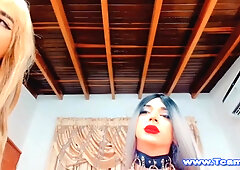 Shemale Sucks And Rides Her Friend's Cock