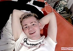 Gorgeous and genuine nubile Chav gets filled with cum by six horny lads at a wild afterparty