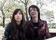 Timid Asian Cutie Gets Her Cunt Toyed In Front Of Her BF