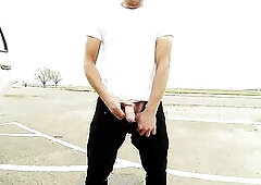 Pissing my ebony panties and white briefs at 4 public parks