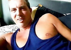 Deceived DILF male celebrity Cory Bernstein into stroking, fingering his juicy ass, and swallowing his load for me!