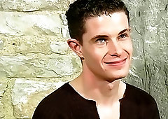 Young UK man jerks off after interview