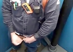Worker Bear Jerks Off & Cum in Porty Potty at Work 4