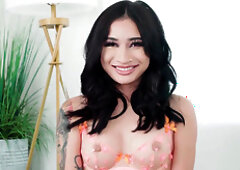 Smokin Hot Asian Bitch Sucks All Of The Juices Out Of My Shaft