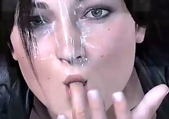 British Lara Croft indulges in whispered roleplay with her lover under soft lights