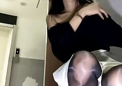 Asian Masked Girl Public Tease