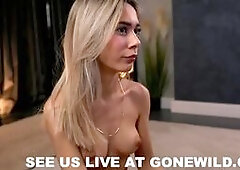 Blonde Babe Topless Tease