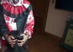 Hot ebony MILF pumped full of cock by creepy masked stranger