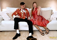 Lust and debauchery 24/7. Blonde sweetie with clean coochie adores oral jobs - top-notch hard-core porn!