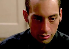 Guy gets on his knees ass licks and blows a tranny