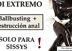 JOI Extremo para sissys, ballbusting y destruccion anal.