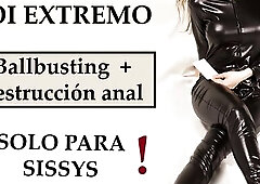 JOI Extremo para sissys, ballbusting y destruccion anal.