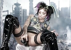 Worthy czech tattoo honey masturbate with sex toy in our studio cosplay theme warrior beauty
