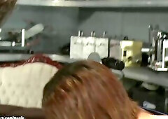 Shemale fucks little babe at Armory