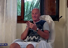 A Grandpa Needs Help From 19 Year Old Teen Fira Ventura And She Helps Him Hard And Long