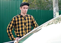 Two strangers meet a man on a forest road and take him for a wild ride in and around a car