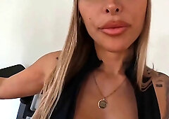 Round ass tattooed brunette stripper Tami Tsunami gets fucked POV after blowjob