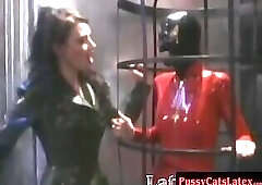 A leather lesbian named Anastasia Pierce plays with a former mistress