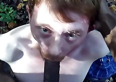 Facial Cumshot and dt in the forest