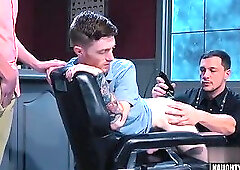 Tattoo gay anal fisting and cumshot