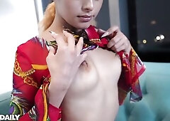 Tiny Bubble Booty Bitch Princess Emily Gets A Creampie Unfathomable In Her Taut Palpitating Vagina