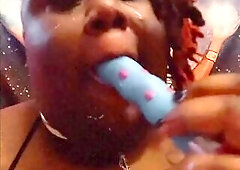 See Candi Raine get super lewd on live and make a complete mess of herself.