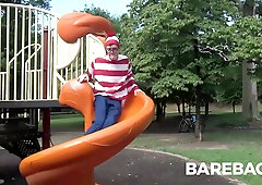 Jock Breeders Muddy cool costume play with tall strung up ginger Connor Taylor