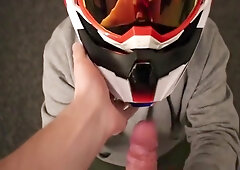Gearhead In Mxhelmet Sucking Dick