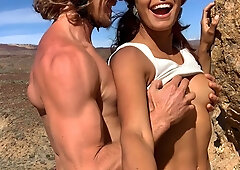 OUTDOOR Rock Climbing Adventure / SHAKY ORGASMS & double CREAMPIE - Ocean Crush - Porn Video