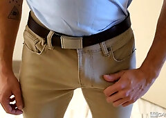 Muscular Housekeepers Marcus Tresor and Shane Jackson Entice Houseguest for Sloppy Blowjobs and Raw Pounding Action