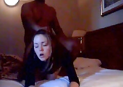 Teenage hussy fucked by a black stud