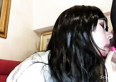 Secretary got sucked her boss - large spunk fountain on glasses by Sexafterwedding