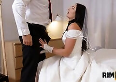 Groom turns Czech girl on and she is eager to lick his asshole