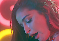 Strippers with great figures licking after the show