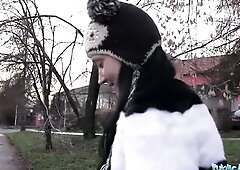 Public Agent Russian Gets Drilled By a Large Shlong in her Bedroom