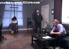 Tied up brunette slave anal banged